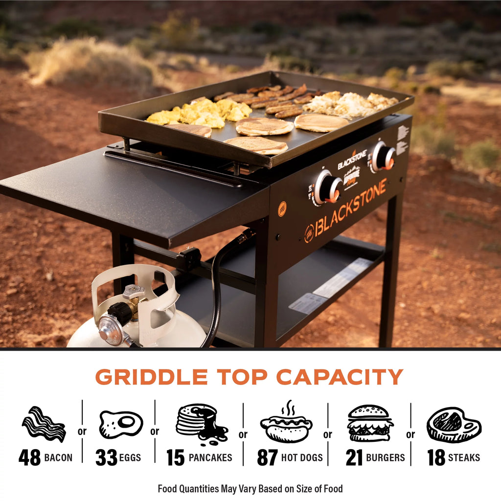 2-Burner 28 Propane Griddle with Foldable Legs H255