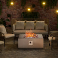 Outdoor Propane Fire Pit 50,000 BTU 35-inch Square Concrete Fire Table F6599