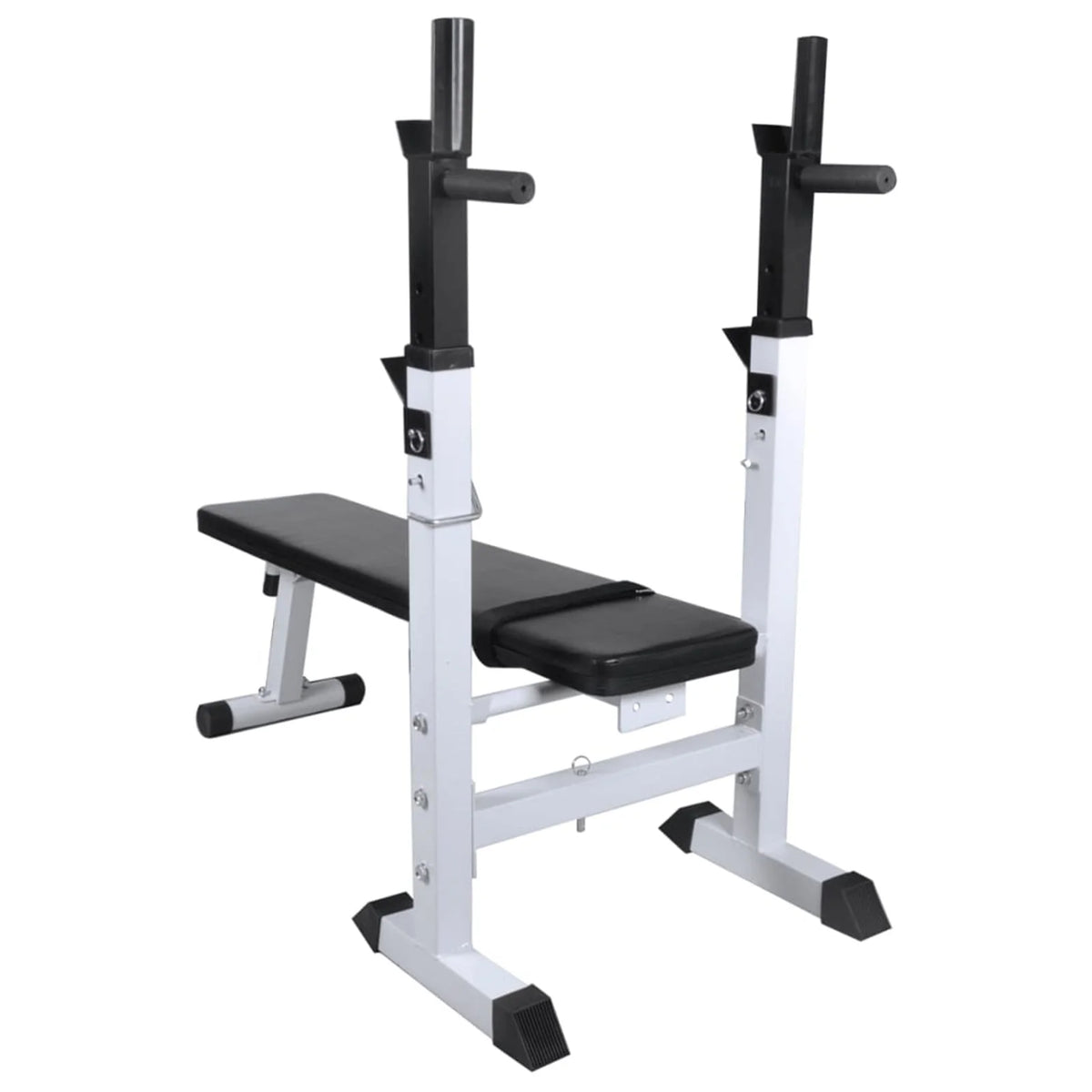 Workout Bench with Weight Rack, Barbell and Dumbbell Set 264.6 lb W49259